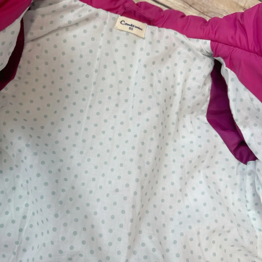Conbimini Girls Puffs Balloon Coat Fuchsia 12-18m
